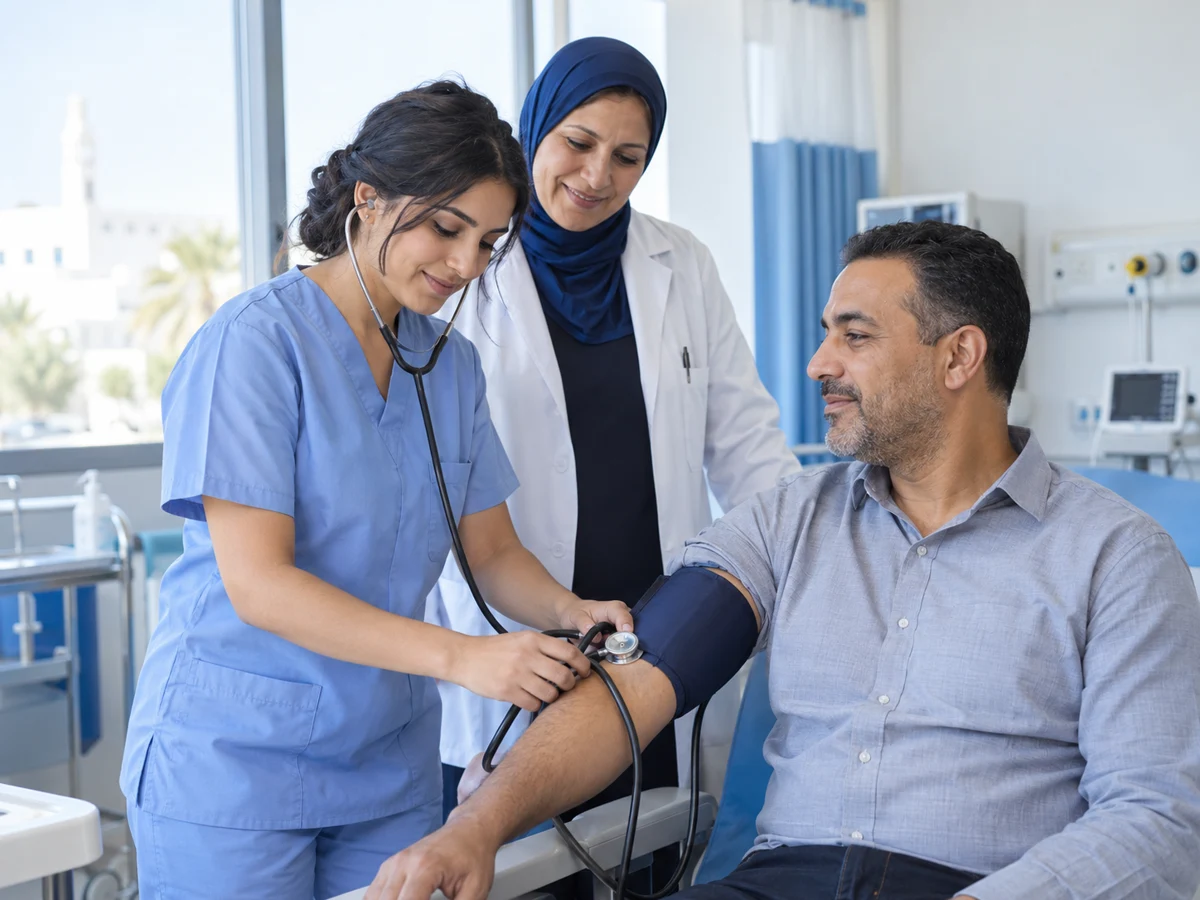 Formation en sciences infirmières : mesure de la tension artérielle